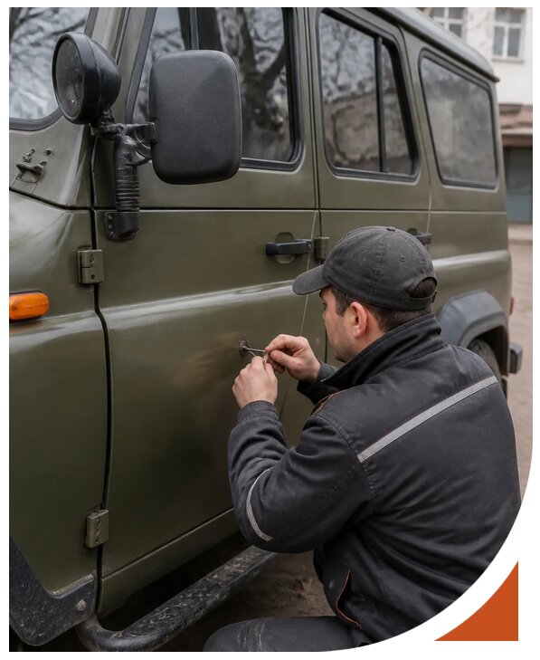 Профессиональное вскрытие автомобиля УАЗ без повреждений в Белове